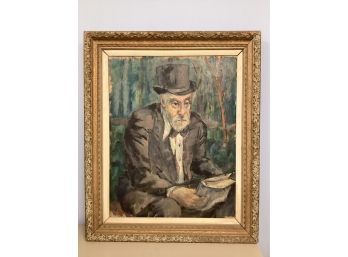 Man With Top Hat Framed Painting