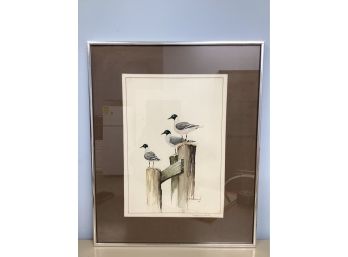 'laughing Gulls' Signed Framed Art