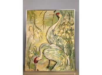 Cranes Framed Painting