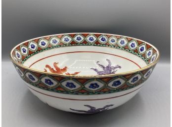 Lord & Taylor Japanese Porcelain Ware Decorated In Hong Kong Bowl