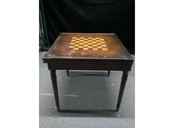 Wood Chess Table Opens To Dining Table