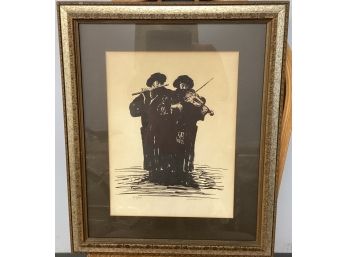 Wasser Fiddlers Framed Signed Print