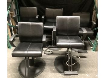 Black Hairdresser Chairs - Set Of 5