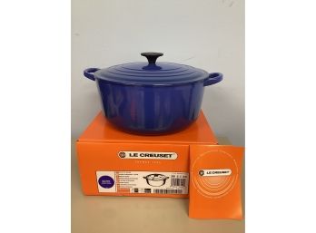 Le Creuset Round Casserole Dish - Blue Cobalt - New In Box