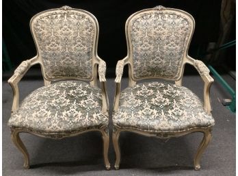 Fabric Upholstered Chairs - Set Of 2
