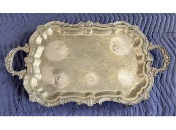 Eales Silver Plated Serving Tray With Handles