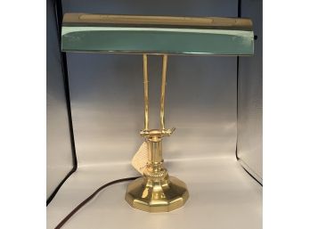House Of Troy Adjustable Polished Brass Bankers Lamp