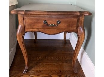 Ethan Allen Wooden End Table With Drawer