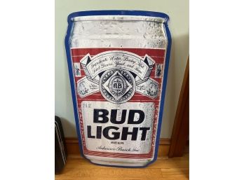 1993 Bud Light Metal Beer Advertising Sign