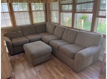 Sealy Furniture Sectional Couch With Ottoman