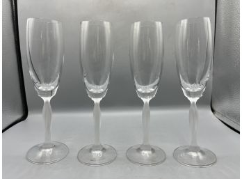 Mikasa Crystal Ballet Pattern Champagne Drinking Glasses - 8 Total