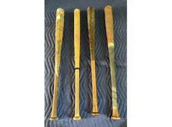 Vintage Wooden Baseball Bats - 4 Total