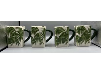Pacific Rim Hand Painted Ceramic Coffee Mugs - 6 Total