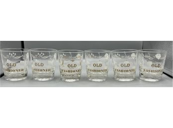 Old Fashioned Style Whiskey Rock Glasses - 6 Total