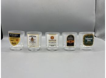 Assorted Shot Glass Set - 5 Total