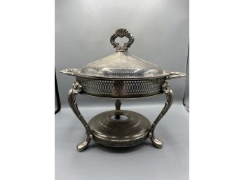 Silver Plated Chafing Dish With Lid