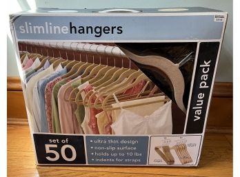 Slimline Hangers - Set Of 50 Total - Box Included