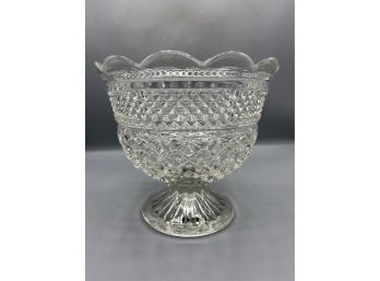Cut Glass Footed Compote Bowl
