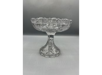 Cut Glass Footed Compote Bowl