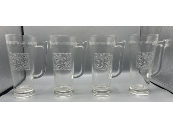 Falstaff Glass Beer Mugs - 10 Total