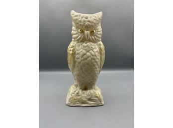 Belleek Ivory Porcelain Owl Style Vase - Made In Ireland