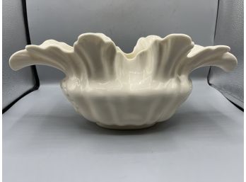 Lenox Ivory Porcelain Ruffle Top Decorative Bowl