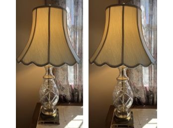 Vintage Crystal Table Lamps - 2 Total