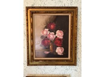 Original Oil On Canvas - Roses - Artist Signed