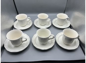 Mikasa French Countryside Pattern Stoneware Mug/saucer Set - 16 Sets Total
