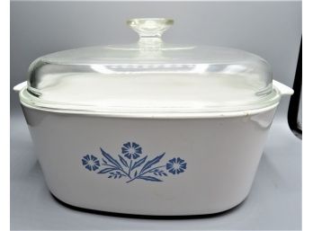 Corningware Blue Cornflower Design Baking Dish With Lid- 5 Quart