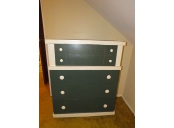 Mengel Green & White Mid-century 4 Drawer Dresser