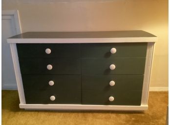 Mengel Furniture Mid-Century Green, White 6 Drawer Dresser