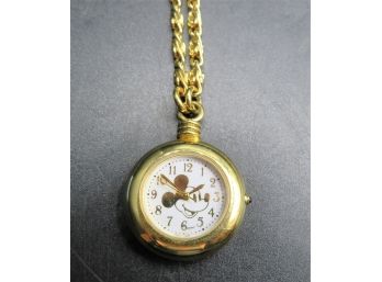 Mickey Mouse Pocket Watch With Chain