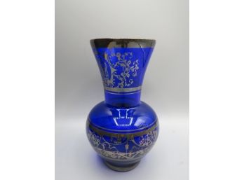 Cobalt Blue Glass Art Vase