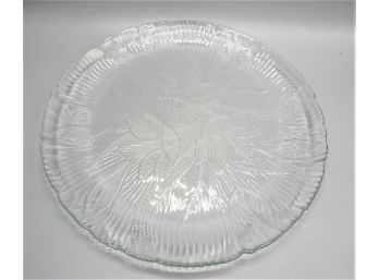 Glass Floral Plate