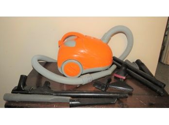 Orange Hoover S1361 Compact Bagged Canister Vacuum & Accessories