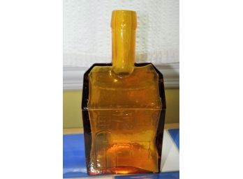EC BOOZ'S Old Cabin Whiskey Amber Glass Bottle