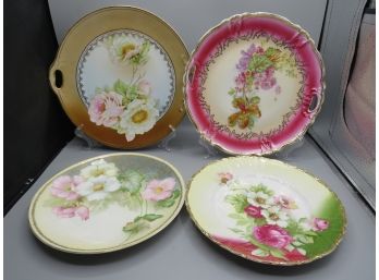 Floral Decorative Plates - Set Of 4 Limoges, RS Germany