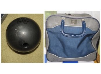 Super Tornado Black Bowling Ball & Carry Bag