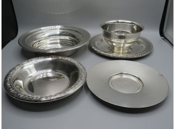 Silver Plated & Silver Tone Assorted Bowls - Set Of 4
