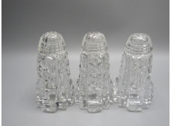 Glass Salt & Pepper Shakers - Set Of 3