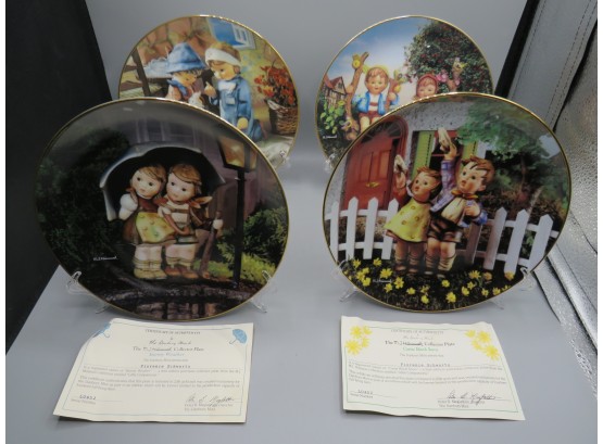M.j. Hummel The Danbury Mint With Certificate Of Authenticity - Set Of 4