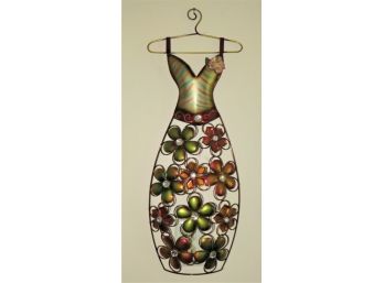 Metal Floral Dress Wall Decor