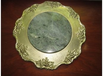 Godinger Silver Art Co. Ltd. Tray With Marble Insert