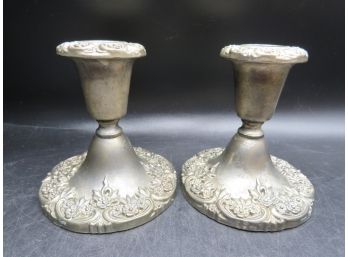 Silver Plated Candle Holders - Set Of 2