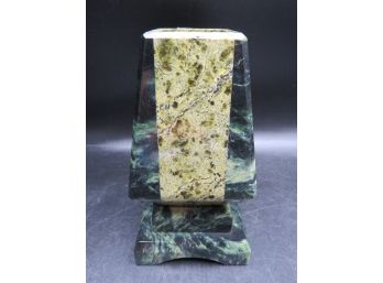 Green Stone Footed Vase