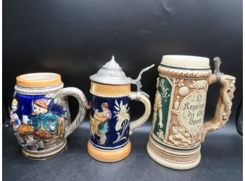 German Steins & Mug - Assorted Set Of 3