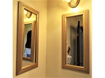 Gold-tone Wall Mirrors - Set Of 2