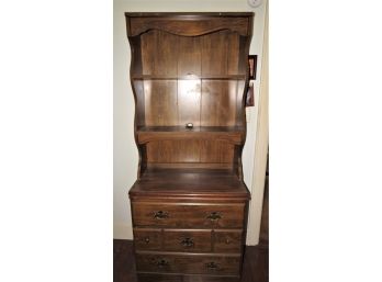 Wood 2 Piece Hutch With 3 Drawers And Shelves