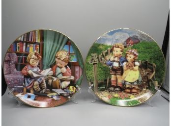 M.j. Hummel The Danbury Mint Collectible Plates - Set Of 2